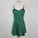 Victoria's Secret Intimates & Sleepwear | 1990s Victoria's Secret Satin Slip | Color: Black/Green | Size: M