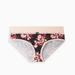 Torrid Intimates & Sleepwear | 3/$12 Lace Trim Mid Rise Hipster Floral Panty | Color: Black/Pink | Size: Various
