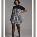 Anthropologie Dresses | Anthropologie Eva Franco Sequined Plaid Mini Dress Size 18w | Color: Black/White | Size: 18w