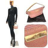 Gucci Bags | Auc Gucci Handbag Pink Suede Vintage Boat Pochette Handbag / Mini Bag / Purse | Color: Gold/Pink | Size: Os