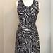 Tory Burch Dresses | Kate Spade Dyan Woodblock Zebra Black White Dress Size 0 | Color: Black/White | Size: 0