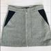 Zara Skirts | **Final Sale** Zara Trafaluc Front Zip Mini Wool Blend Skirt | Color: Black/Gray | Size: Xs