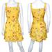 Anthropologie Dresses | Anthropologie Laia Desiree Dress Mini Short Floral Print In Yellow Women's Sz S | Color: Pink/Yellow | Size: S