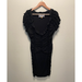 Anthropologie Dresses | Anthropologie Leifsdottir Bodycon Dress Womens Large Black Textured Flapper Goth | Color: Black/Red | Size: L