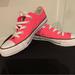 Converse Shoes | Bright Pink Converse Shoes. Size 6 In Women’s, Size 4 In Men’s. Worn Only Once! | Color: Pink | Size: 6