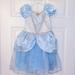 Disney Costumes | Disney Princess Girls Xxs Cinderella Costume Blue And White W/Silver Detailing | Color: Blue/Silver | Size: Xxs