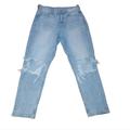 American Eagle Outfitters Jeans | American Eagle Outfitters Jeans 6 Destroyed Light Blue Distressed Denim Pants... | Color: Blue | Size: 28