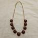 J. Crew Jewelry | Euc J. Crew Maroon Statement Necklace | Color: Gold/Red | Size: Os