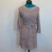 Anthropologie Dresses | Anthropologie Saturday Sunday Sweater Dress Cowl Neck W/Drawstring Waist Size Xs | Color: Tan | Size: Xs