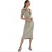 Anthropologie Dresses | Anthropologie Saturday Sunday Ribbed Midi Polo Shirt Dress Size Small In Euc | Color: Tan | Size: S