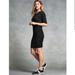 Athleta Dresses | Athleta Black Solstice Jersey Tee Dress Ruched Fitted Modal Wool Black Sz Xs | Color: Black | Size: Xs