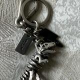 Coach Accessories | Coach Silver Key Ring, Charm Metal Rexy, Dinosaur T-Rex, Silver Authentic | Color: Silver | Size: Os
