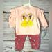 Disney Matching Sets | Disney Baby Princess Crewneck Sweater & Pant Set. 3/6m | Color: Pink | Size: 3-6mb