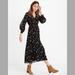 Madewell Dresses | Georgette Smocked Midi Dress In Backyard Blooms | Color: Black/Red | Size: Xs