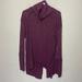 Free People Tops | Free People Women M Split Back Turtleneck Top Purple Long Sleeve Casual Shirt | Color: Purple | Size: M