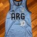 Adidas Shirts | Adidas Argentina "Messi" #10 "Soccer Inspired" Basketball Jersey - Men's Small | Color: Blue | Size: S