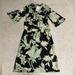 Zara Dresses | Final Sale: New Woman’s Zara Midi Silky Looking Floral Dress | Color: Black/Green | Size: L