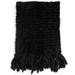 Free People Accessories | Free People Black Cascade Faux Fur Woven Cowl Neck Fringe Infinity Scarf | Color: Black | Size: 16.5'' L, 6'' Fringe