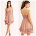 Free People Dresses | Free People Adella Slip Dress In Rose | Color: Cream/Red | Size: M