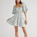 Free People Dresses | Free People Cross Of Sunlight Mini Endless Summer Dress S | Color: Blue/Silver | Size: S
