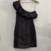 J. Crew Dresses | Jcrew Black One Shoulder Dress Size 2 Ruffle With Nude Lining | Color: Black/Tan | Size: 2