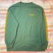 Vans Shirts | Men’s Classic Van’s Green Long Sleeve Medium Tee Shirt With Yellow Checkerboard | Color: Green/Yellow | Size: M