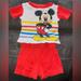 Disney Pajamas | Mickey Mouse Matching Pajama Set, Size 24 Months | Color: Gray/Red | Size: 24mb