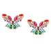 Kate Spade Jewelry | Kate Spade Social Butterfly Statement Stud Gold Earrings | Color: Blue/Gold | Size: Os