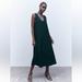 Zara Dresses | New Zara Cotton Dress | Color: Green | Size: L