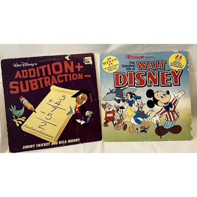 Disney Media | Disney 1969 Add Subtract And The Greatest Hits Of Walt Disney Ronco Record 1975 | Color: Red | Size: Os