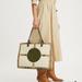 Tory Burch Bags | Ella Snake Print Trim & Wool Quadrant Tote | Color: Cream | Size: Os