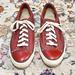Converse Shoes | Converse X John Varvatos Ruby Red, Low Top/Lace-Ups, Canvas Fabric, Sz 9 (Women) | Color: Cream/Red | Size: 9