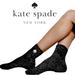 Kate Spade Accessories | Kate Spade Ny Black Sparkley Crew Socks | Color: Black/Pink | Size: Os