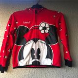 Disney Jackets & Coats | Disney Minnie Mouse Zip Hoodie For Girls Red White Black Nwt | Color: Red/White | Size: 10g