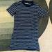 Madewell Dresses | Madewell T-Shirt Dress Navy Stripes Size Xs | Color: Blue/White | Size: Xs