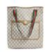 Gucci Bags | 595235h V Authentic Guicci.Gucci Plus Tote Bag Sherry Line Brown Pvc | Color: Brown/Green | Size: Os