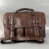 Kate Spade Bags | Coach # 5241 Brown Leather Briefcase | Color: Brown/Silver | Size: Approx. 15.5'' W X 11'' H X 4'' D