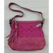 Coach Bags | Coach Signature 1523 Small Suede Trim Shoulder Handbag Purse Pink | Color: Pink | Size: Os