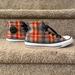 Converse Shoes | Converse X Woolrich Plaid Sneakers | Color: Gray/Orange | Size: 7.5
