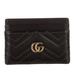 Gucci Bags | Gucci Gg Marmont Leather Card Case Key Chain Wallet | Color: Black/Gold | Size: Os