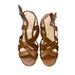 Jessica Simpson Shoes | Jessica Simpson Jamalla Platform Wedge Sandal Heels Leather Brown Size 11m | Color: Brown/Gold | Size: 11