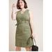 Anthropologie Dresses | Anthropologie Maeve Oona Utility Dress In Moss | Color: Green | Size: 26w