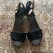 Nine West Shoes | Black Suede Nine West Sandals Size 10 | Color: Black/Tan | Size: 10