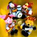 Disney Toys | Disney Store Exclusive Nwt Vtg Winnie The Pooh 1984 Rock Band Bean Bag Plush (4) | Color: Gray/Orange | Size: 8”&9”