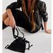 Free People Bags | Free People Billie Suede Crossbody | Color: Black/Silver | Size: Os