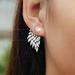 Urban Outfitters Jewelry | New Angel Wings Silver Rhinestone 2 Piece Jacket Earrings - Perfect Gift! | Color: Silver | Size: Os
