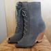 Urban Outfitters Shoes | New Urban Outfitters Gray Peep Toe Booties, Size 7.5! | Color: Gray | Size: 7.5