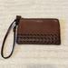 Coach Bags | Nwot Nice Coach Red Brown Leather Studded Wristlet Wallet | Color: Brown | Size: Os