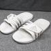 Adidas Shoes | Adidas Slides, White Silver Sandal Flip Flop Slides, Women's Size 9 | Color: Silver/White | Size: 9