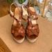 Anthropologie Shoes | Anthropologie Platform Wedges | Color: Brown | Size: 8